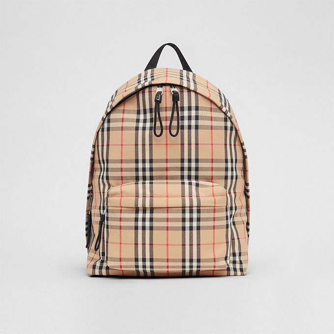 burberry vintage check nylon backpack